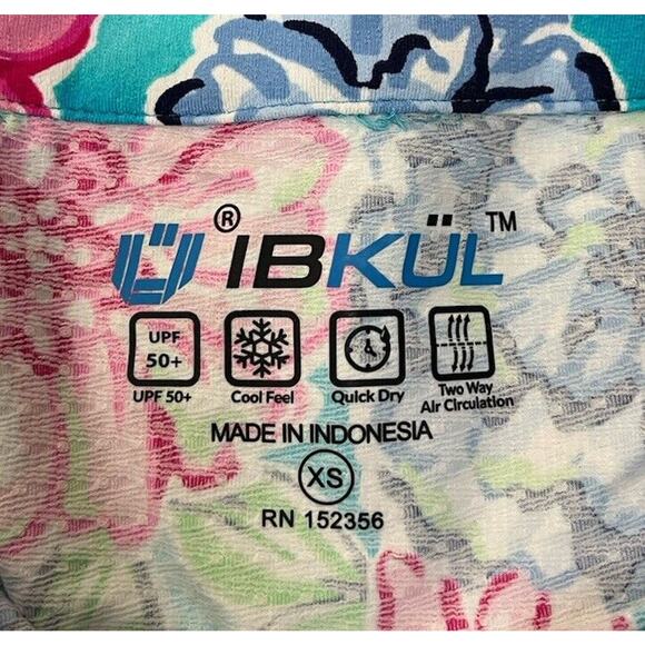 IBKUL Larisa Drawstring Golf Dress Sleeveless Floral Pink Turquoise Size XS - Picture 8 of 10